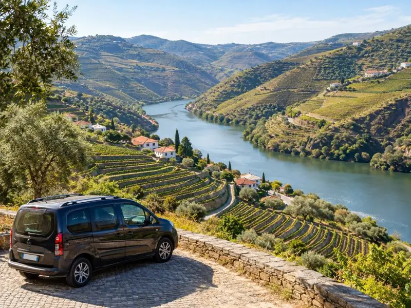 Dos bodegas, comida y crucero en una furgoneta pequeña